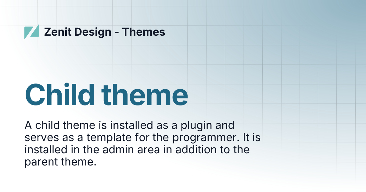 Child theme | EN | Zenit Design - Themes