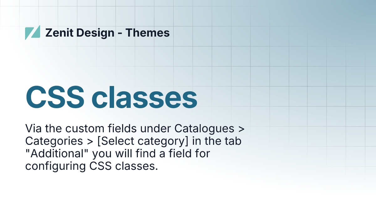 CSS classes | Zenit Design - Themes