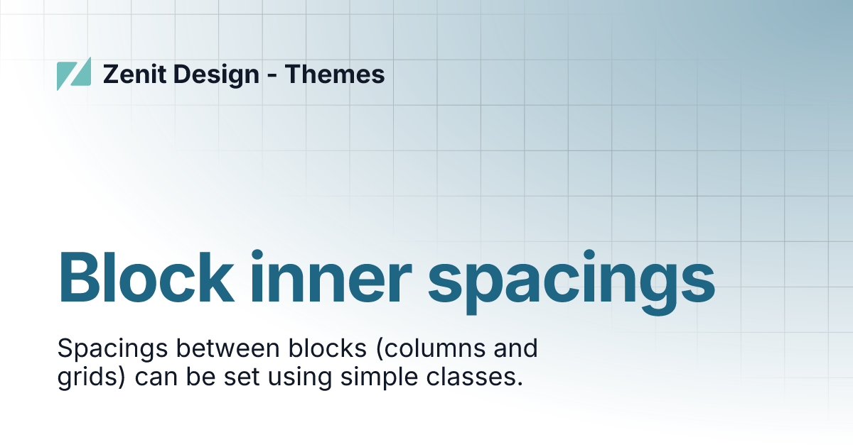 Block inner spacings | EN | Zenit Design - Themes