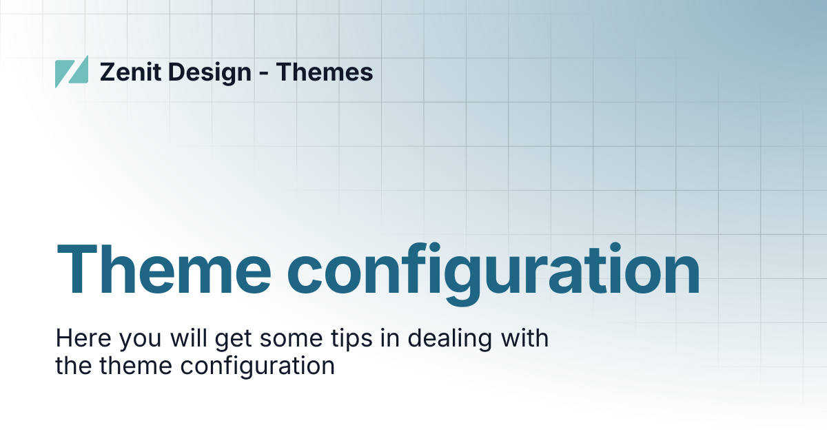 Theme configuration | EN | Zenit Design - Themes