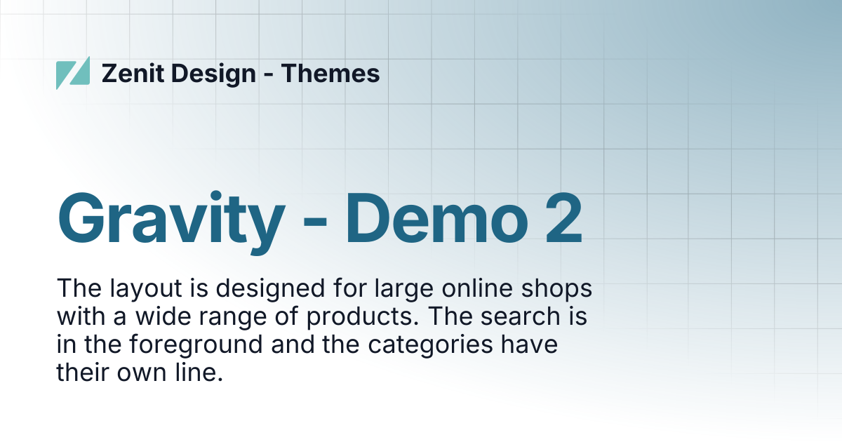 Gravity - Demo 2 | EN | Zenit Design - Themes