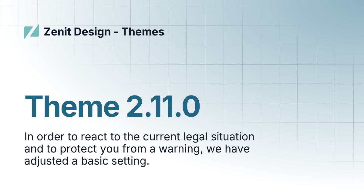 Theme 2.11.0 | EN | Zenit Design - Themes